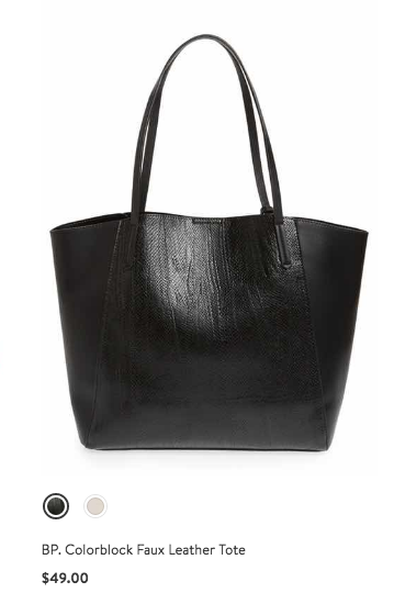 FAUX LEATHER TOTE